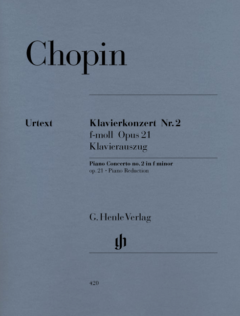 CHOPIN: PIANO CONCERTO NO. 2 F MINOR OP. 21, PIANO REDUCTION