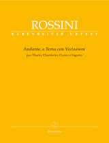 ROSSINI: ANDANTE AND THEME WITH VARIATIONS FOR WIND QUARTET
