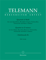 TELEMANN: QUARTET IN D MINOR TWV 43:D1, SCORE AND PARTS