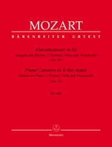 MOZART: CONCERTO NO. 14 IN E FLAT MAJOR K. 449 FOR PIANO AND STRING QUARTET