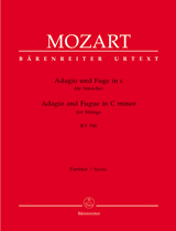 MOZART: ADAGIO AND FUGUE IN C MINOR FOR STRINGS K. 546, SCORE WITH PARTS