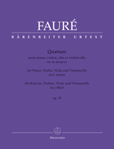 FAURE: PIANO QUARTET OP. 15, SCORE AND PARTS
