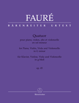 FAURE: PIANO QUARTET OP. 45, SCORE AND PARTS