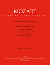 MOZART: GRANDE SESTETTO CONCERTANTE, SCORE