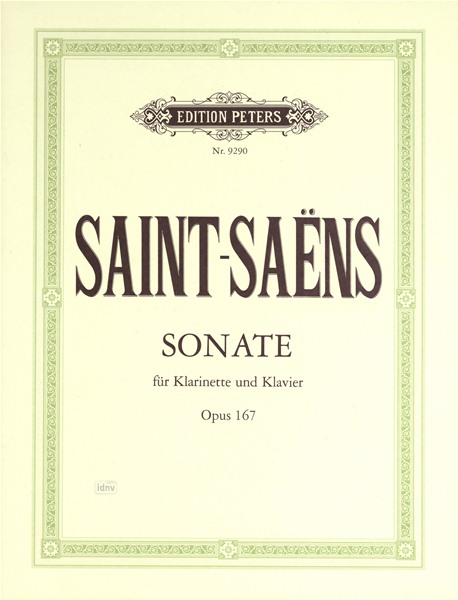 SAINT SAENS: SONATE FUR KLARINETTE UND KLAVIER OP. 167