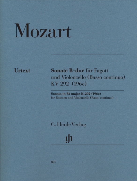 MOZART: SONATA B FLAT MAJOR K. 292