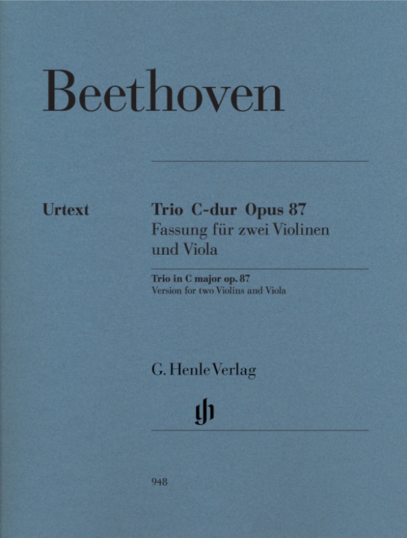 BEETHOVEN: TRIO C MAJOR OP. 87 VERSION FOR 2 VIOLINS AND VIOLA