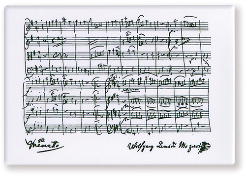 MAGNET MOZART MANUSCRIPT BIJELI