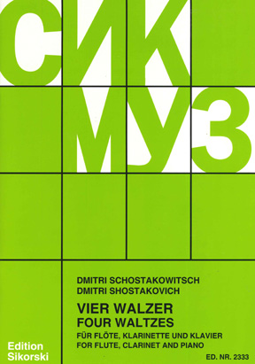 SCHOSTAKOWITSCH: 4 WALTZES FOR FLUTE, CLARINET AND PIANO