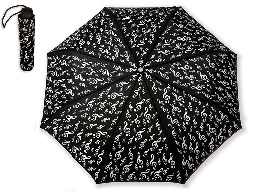 KIŠOBRAN SKLOPIVI CRNI VIOLINSKI KLJUČ