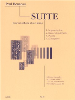 BONNEAU: SUITE POUR SAXOPHONE ALTO ET PIANO