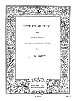 BARAT: PIECE EN MI BEMOL POUR TROMBONE ET PIANO