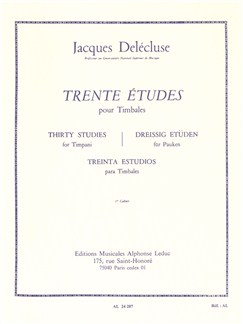 DELECLUSE: 30 ETUDES POUR TIMBALES 1