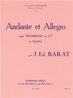 BARAT: ANDANTE ET ALLEGRO POUR TROMBONE EN UT ET PIANO