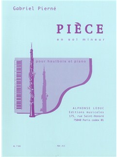 PIERNE: PIECE EN SOL MINEUR POUR HAUTBOIS ET PIANO