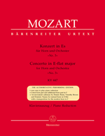 MOZART: CONCERTO NO. 3 IN E FLAT MAJOR FOR HORN AND PIANO K. 447