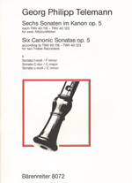 TELEMANN: 6 CANONIC SONATAS OP. 5 FOR TWO TREBLE RECORDERS