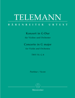 TELEMANN: CONCERTO IN G  MAJOR FOR VIOLIN AND ORCHESTRA